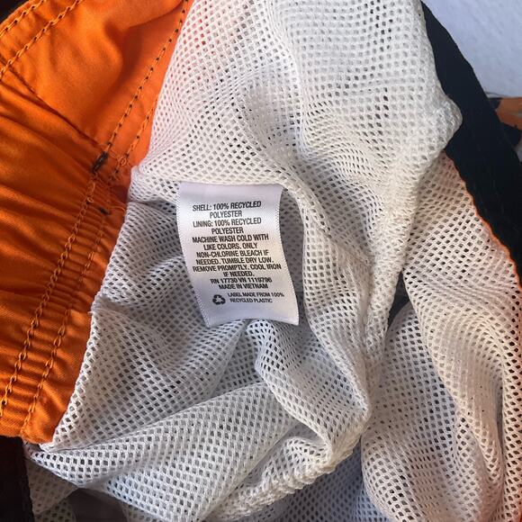 Good Fellow & Co. Mens Swimming Trunks size XL, Black & Orange, Tropical Floral - Picture 6 of 9